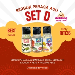 Serbuk Perasa Set D : Salmon + Keju +Kacang Peas